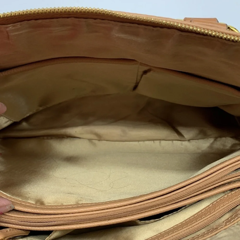 Joy & Iman Tan Leather  Satchel , A Y2K Treasure